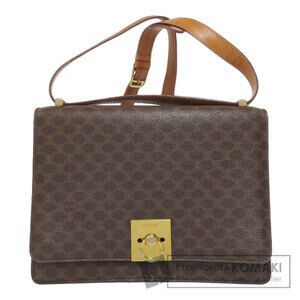 Celine Macadam Leather Brown Shoulder Bag